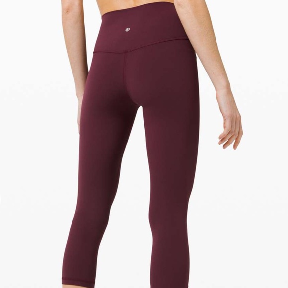 lululemon Align HR Crop 21” Legging in Cassis CSSI sz 4 NWT $98R - Picture 2 of 10